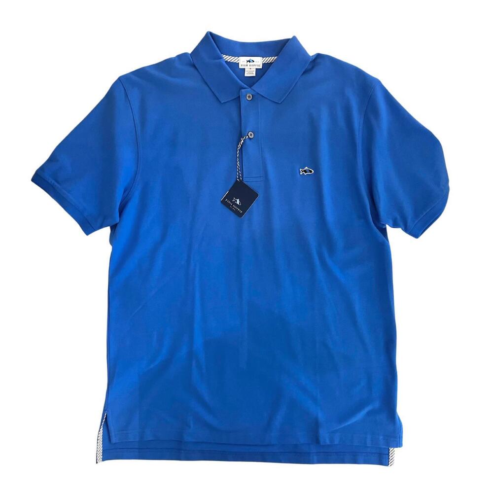 NEW FISH HIPPIE CO salterpath polo in gulstream blue